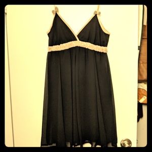 Feminine black cocktail dress